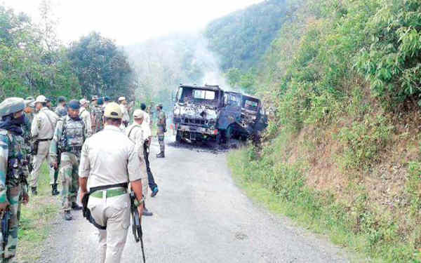 Attack on armed forces personnel in Manipur