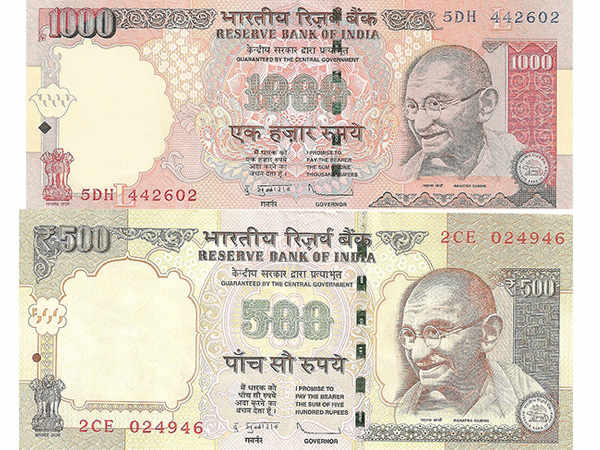 Demonetised currency notes of Rs. 1000 and Rs. 500